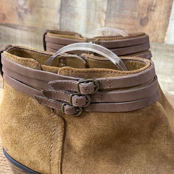 Clarks Artisan Gelata Siena Boots Tan Suede Boot Womens 11 M Ankle Booties - Picture 2 of 14